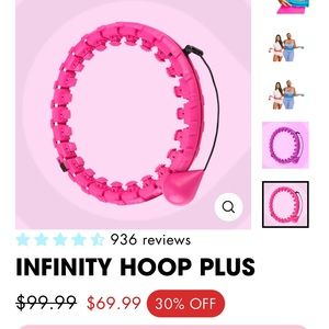 Pink plus sized infinity hoop